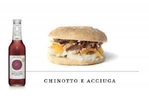 combination of Levico Chinotto anchovy panino