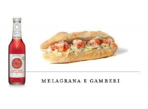 Levico beverages combinations melagrana and prawns