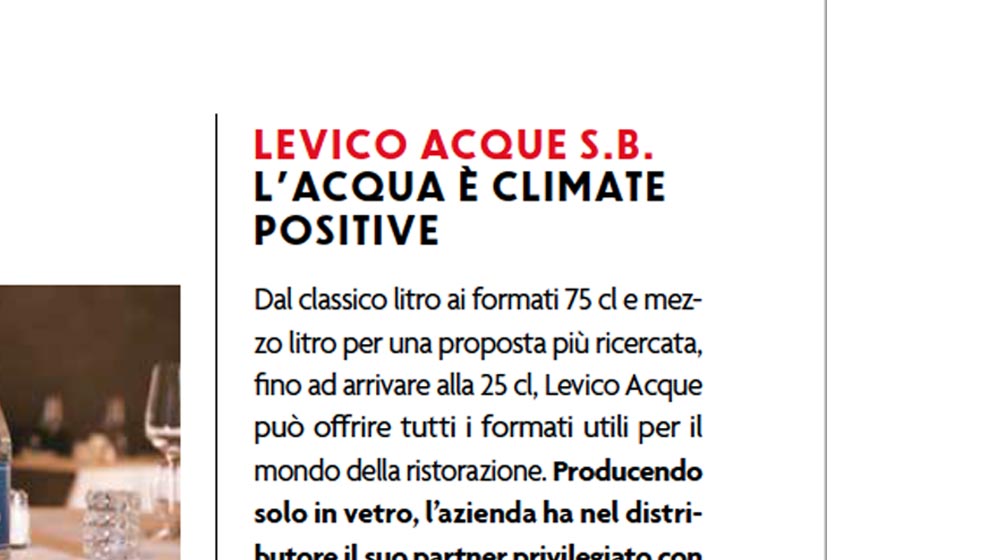 Levico Acque media - GBI la distribuzione Horeca