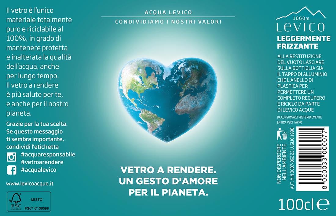 Acqua Levico etichette Manifesto