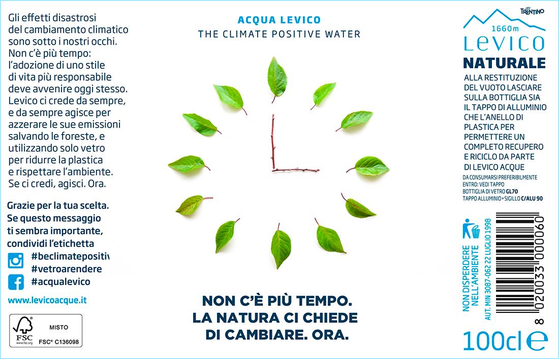 Acqua Levico etichette Manifesto