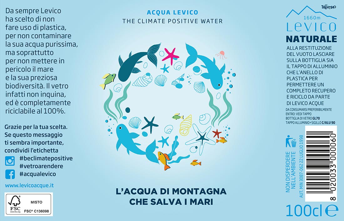 Acqua Levico etichette Manifesto